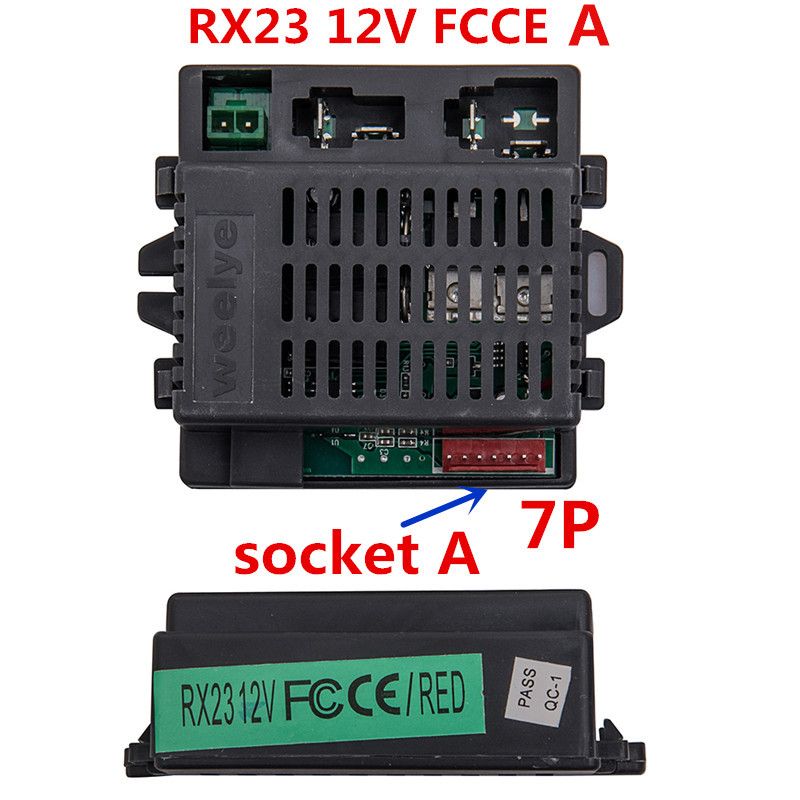 Weelye elektryczny samochód dziecięcy 2.4G odbiornik zdalnego sterowania Bluetooth, Wellye, zabawki do jeżdżenia RX23 RX37 RX18 RX7 RX41: RX23 12V A FCCE