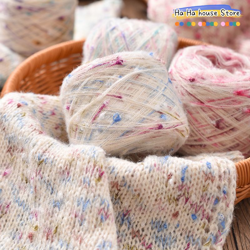 Gradient Cake Section Dyed Yarn Silk Section Dyed Mohair Yarn Hand Woven Wool Sweater Scarf DIY Hat Shawl Mohair for Crochet