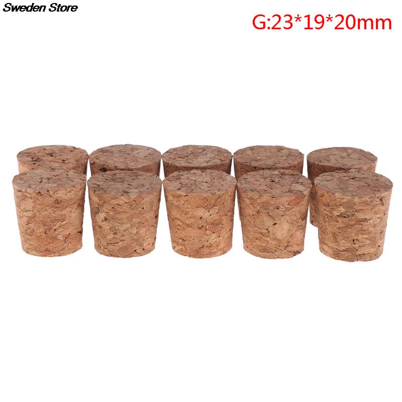 10pcs Wood Wine Glass Bottle Stopper Kettle Pudding Container Cork Cap Burette Buret Tube Lid: G