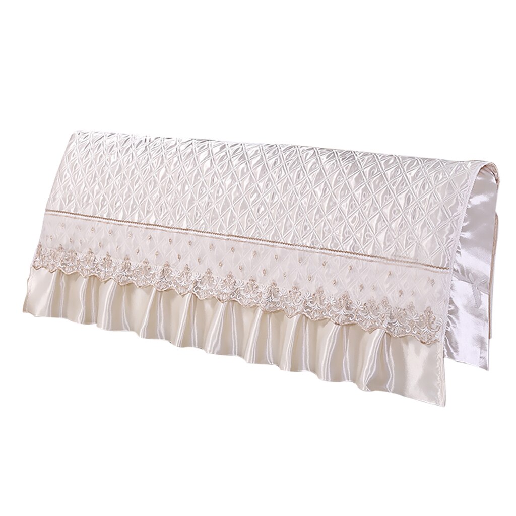 Europæisk stil silke-lignende soveværelse seng hovedgærde slipcover protector seng beige