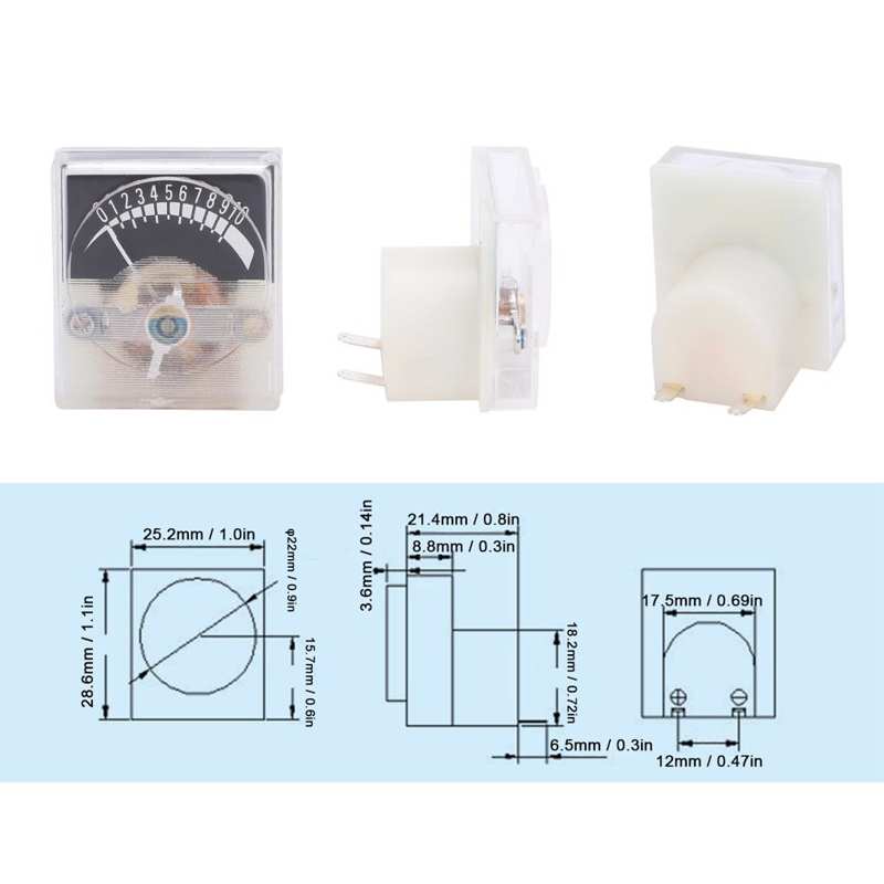 VU Level Meter High Accuracy DB Volume Amplifier Tester for Audio Equipment DB Amplifier Header