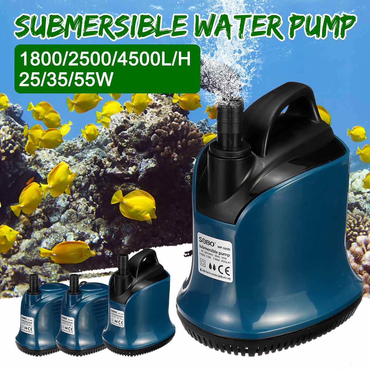 220/240v Pump Ultra Quiet Water Pump Fountain Pump Submersible Water Pump Aquarium Fish Pond Tank Fountains Water Pump