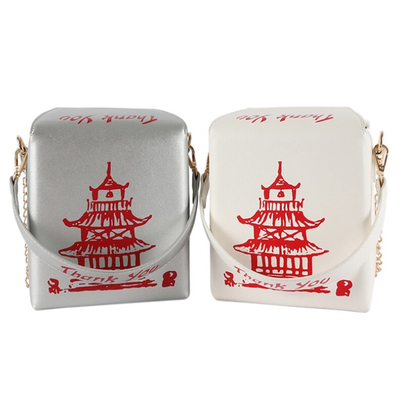 Bolso de mano chino para llevar, bolso de piel sintética para mujer, novedad, bolso cruzado, bolso de hombro con cadena para chica, bolso de mano