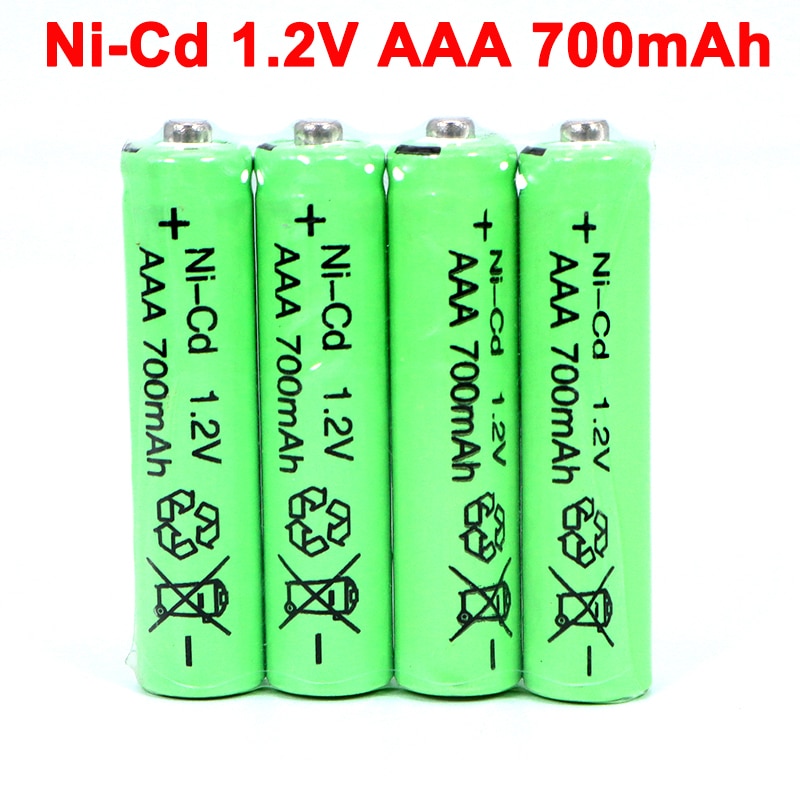 Aaa 1.2V Ni-Cd Batterijen 700 Mah Oplaadbare Ni Cd Batterij 1.2V Ni-Cd Aaa Batterijen voor Elektrische Afstandsbediening Auto Speelgoed Rc Ues