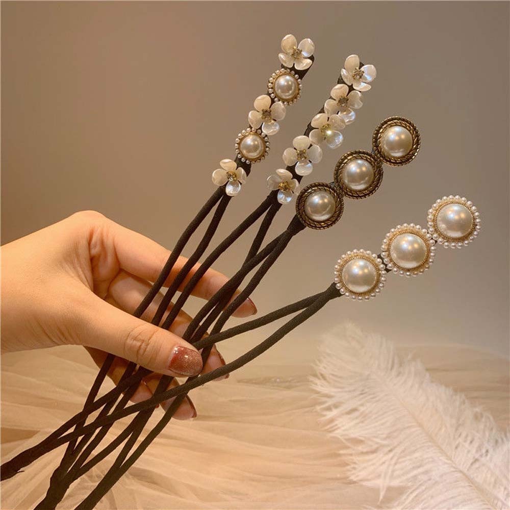 Outil de coiffure en coquillage coréen pour femmes, , perle, Simple, chignon, tempérament, accessoires de coiffure, coiffure sauvage