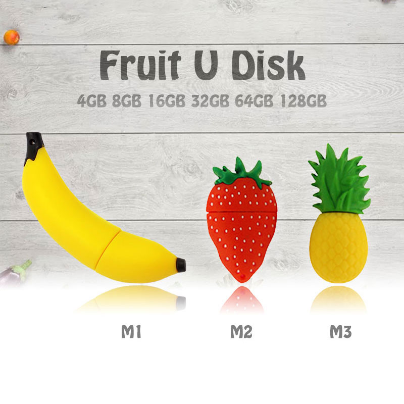 Leuke Fruit Usb Flash Drives 8 Gb 16 Gb Pendrive 32 Gb Banaan/Ananas Flash Usb 64 Gb 128gb Memory Stick Pendrive Beste