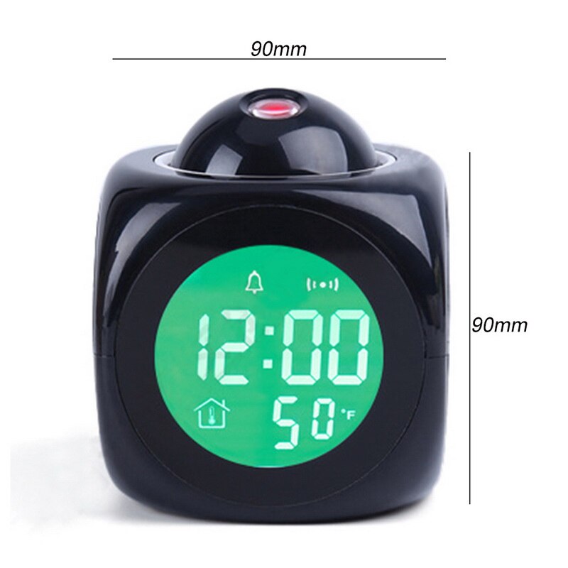 LCD Projection Voice Talking Alarm Clock Backlight Electronic Digital Projector Watch Desk Thermometer Snooze Function Clock
