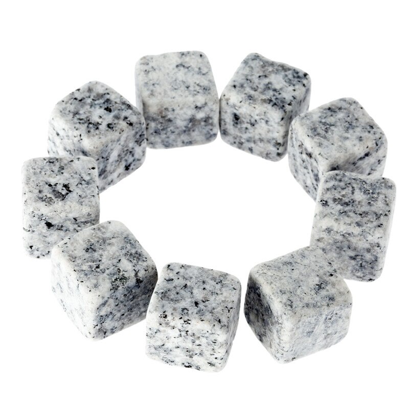 9 Uds Whisky hielo piedras bebiendo cubo de hielo para Whisky Piedra Natural nevera para cubos de hielo de boda Favor DE NAVIDAD Accesorios: Plaque