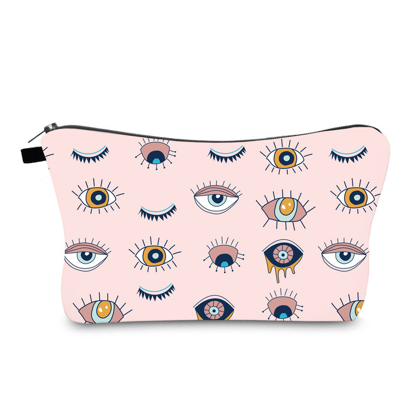 FUDEAM Turkish Blue Evil Eye Portable Women Travel Storage Bag Toiletry Organize Cosmetic Bag Waterproof Female Lucky MakeUp Bag: 11