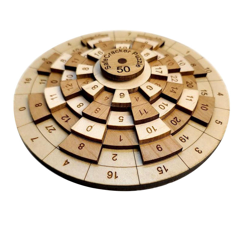 Mind Boggling Safecracker 50 Puzzle Klasyczne liczby matematyczne Drewniane puzzle dla dorosłych dzieci