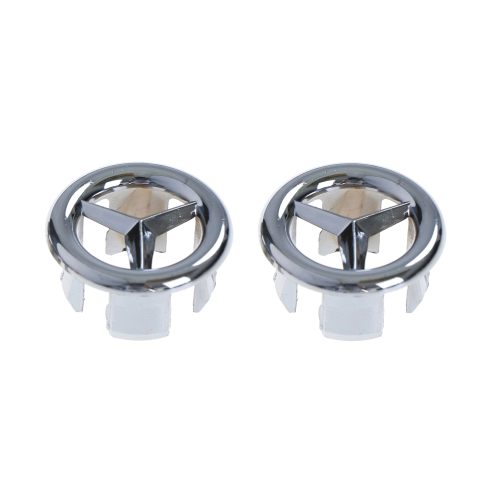 2 stk baderomsutstyr baderomsvask lavabo vask overløp deksel hul vannring oval ringe hjem forbedring