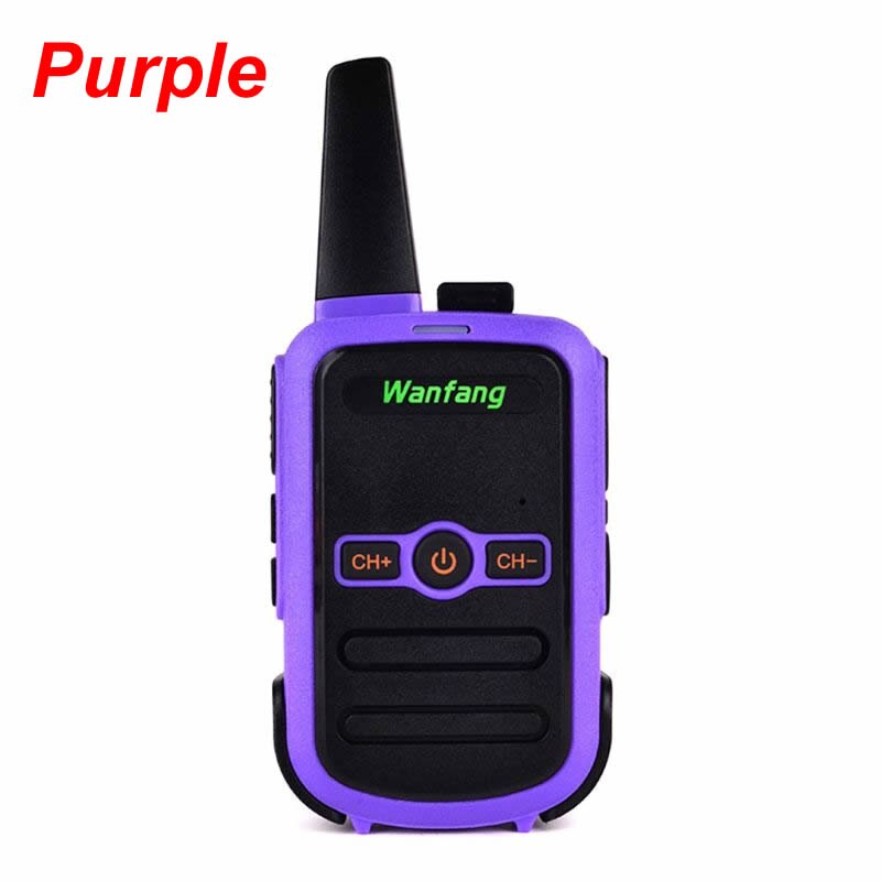 Talkie-walkie mini couleur ultra-mince ultra-petit chargement direct USB: Purple