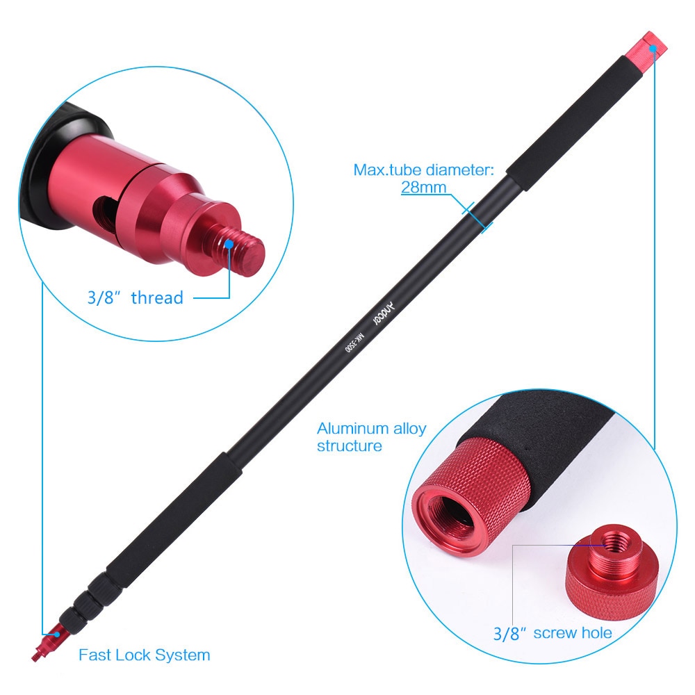 Andoer 3.5M/11.5ft Fotografie Mic Houder Microfoon Boom Houder Pole Extension Voor Opname Interview Filmen