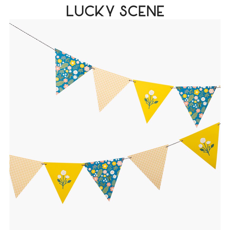 Paper Banner Flags Bunting Birthday Event Festival Party Celebration, Decorations S00451