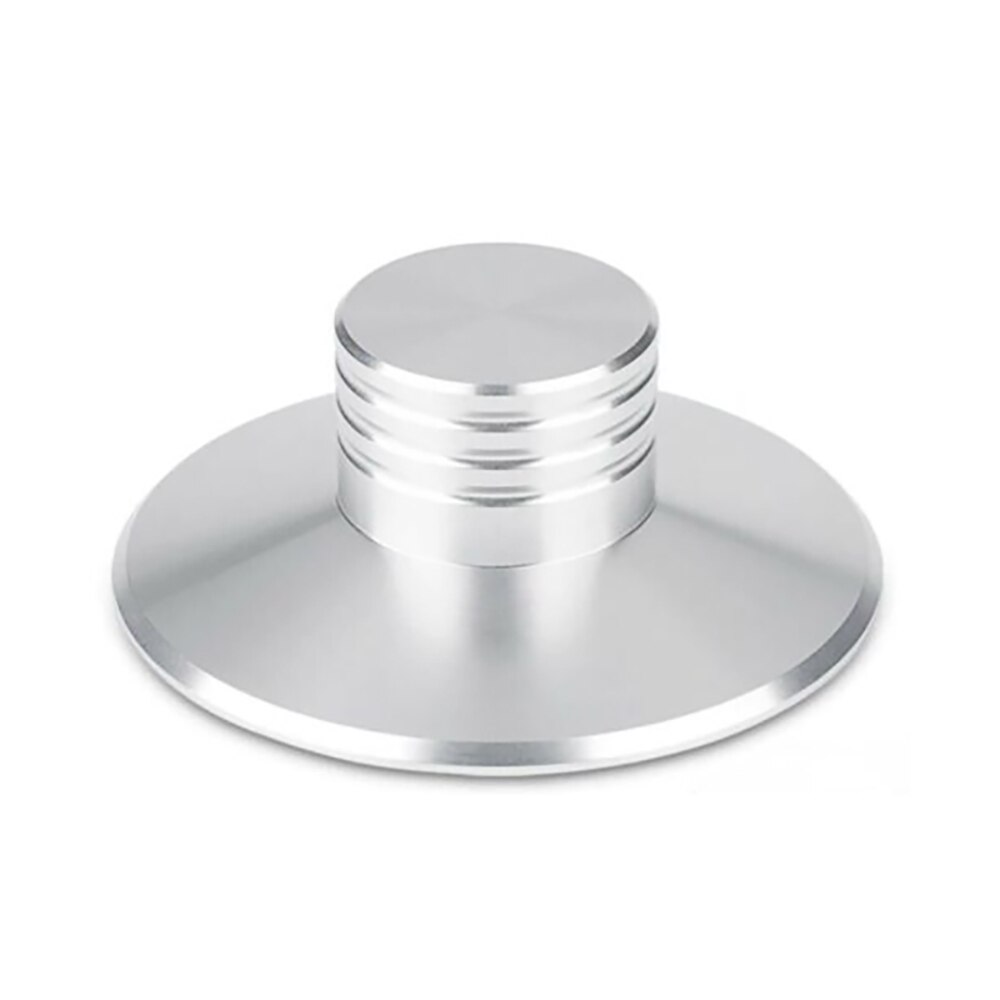 Aluminiowy Stabilizator Krążka LP Vinyl - Redukcja Wibracji - Stabilny Zacisk: Srebrny
