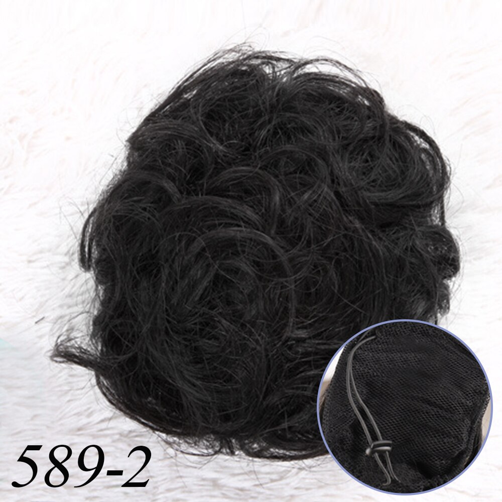 LVHAN Synthetic Curly Chignon Ombre Claw Hair Messy Buns Updo claw Clip In Hairpiece For Women's Hair Buns: 589-2