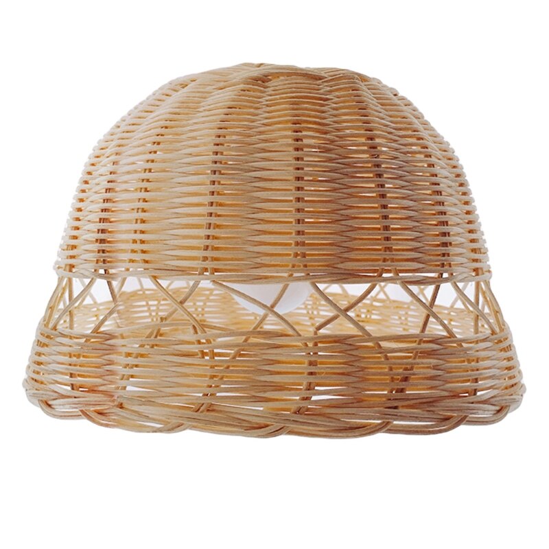 Hand-woven Natural Rattan Lampshade Chandelier Hanging Light Shades for Bedroom Living Room Homestay: 1
