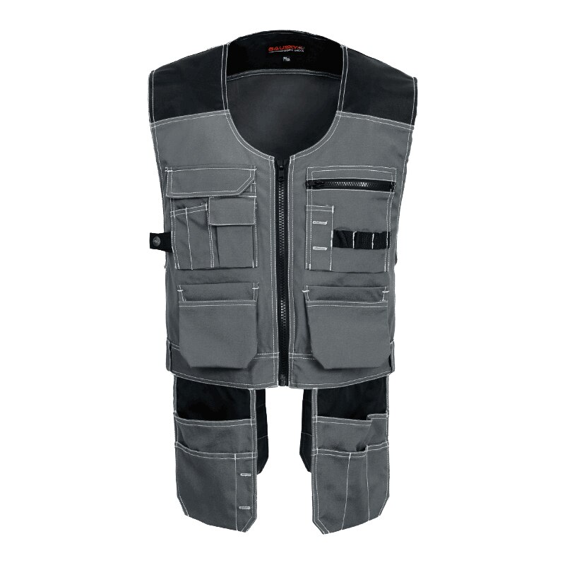 Dark Grey Tool Working Vest Multi Pockets Workwear Work Clothes