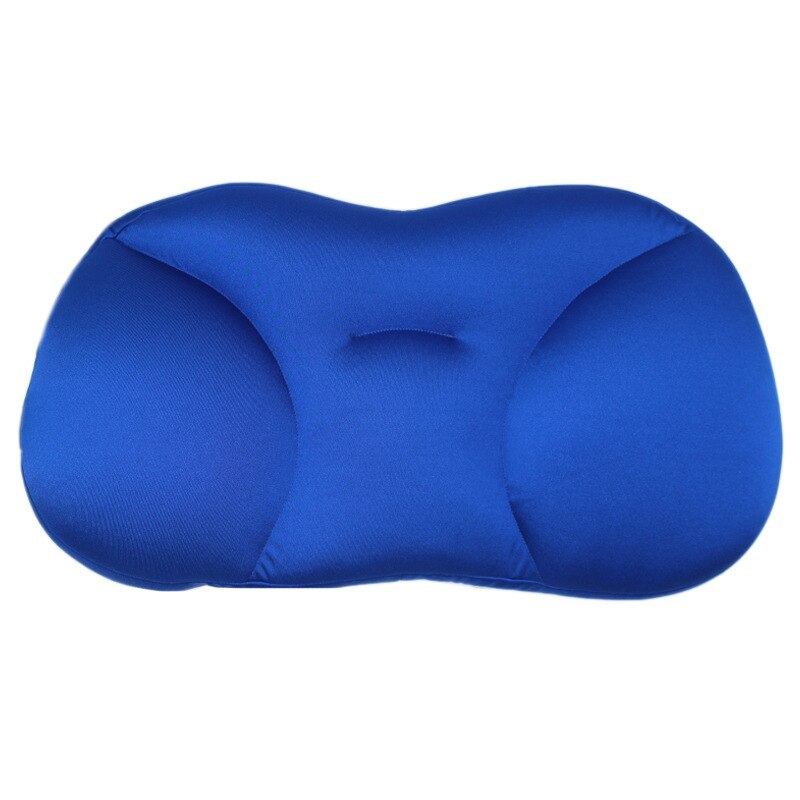 Creatieve 3D Nekkussen Wasbare Polyester Kussensloop Cover Reizen Kussens Diepe Slaap Lunchpauze Schuim Deeltje Kussens Hals: Blauw