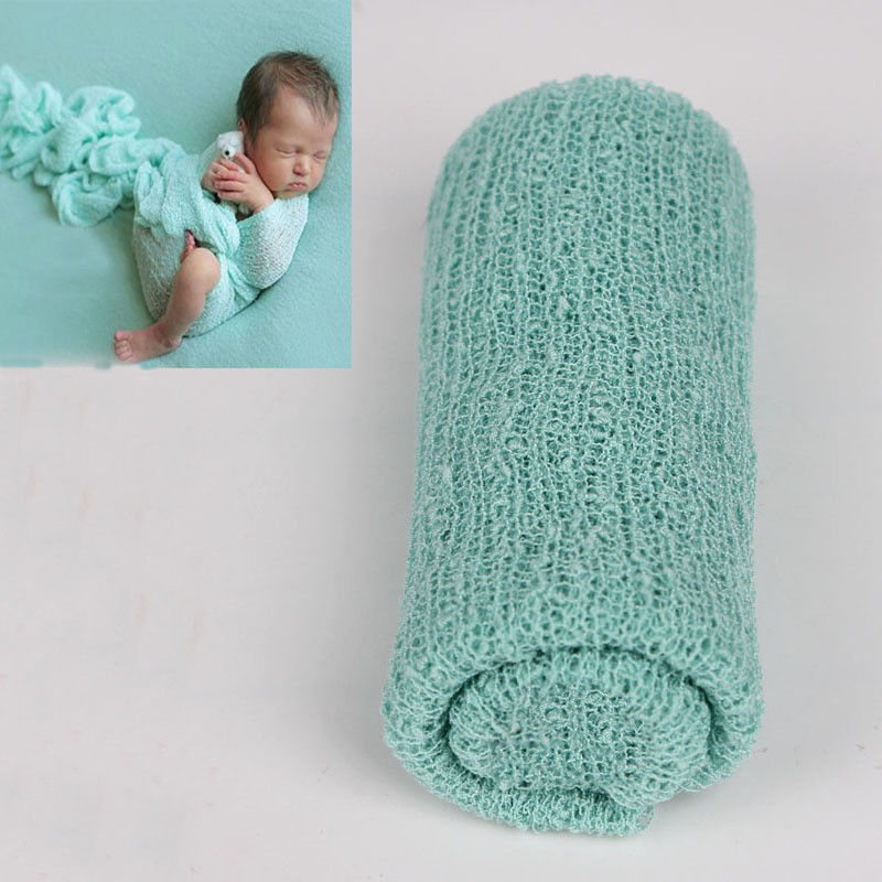 Nyfødt baby hule indpakket tæppe fyldstof fotografering foto rekvisitter bund wrap: Grøn