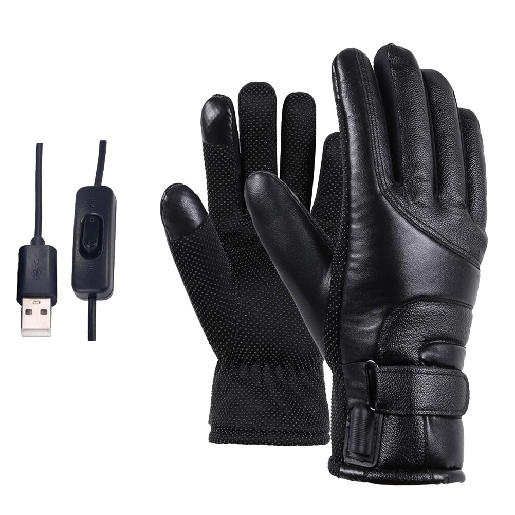 1 paio di guanti da riscaldamento elettrici per motociclette invernali guanti caldi guanti da riscaldamento termici a temperatura costante USB ad alto calore: Picture 1