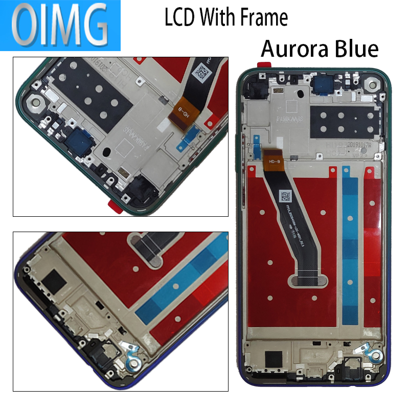 Originale per Huawei P40 Lite E Schermo LCD con Telaio tocco schermo Modelli arte L28 L29 L29N Pannello Digitizer Parti di Ricambio: blu loto