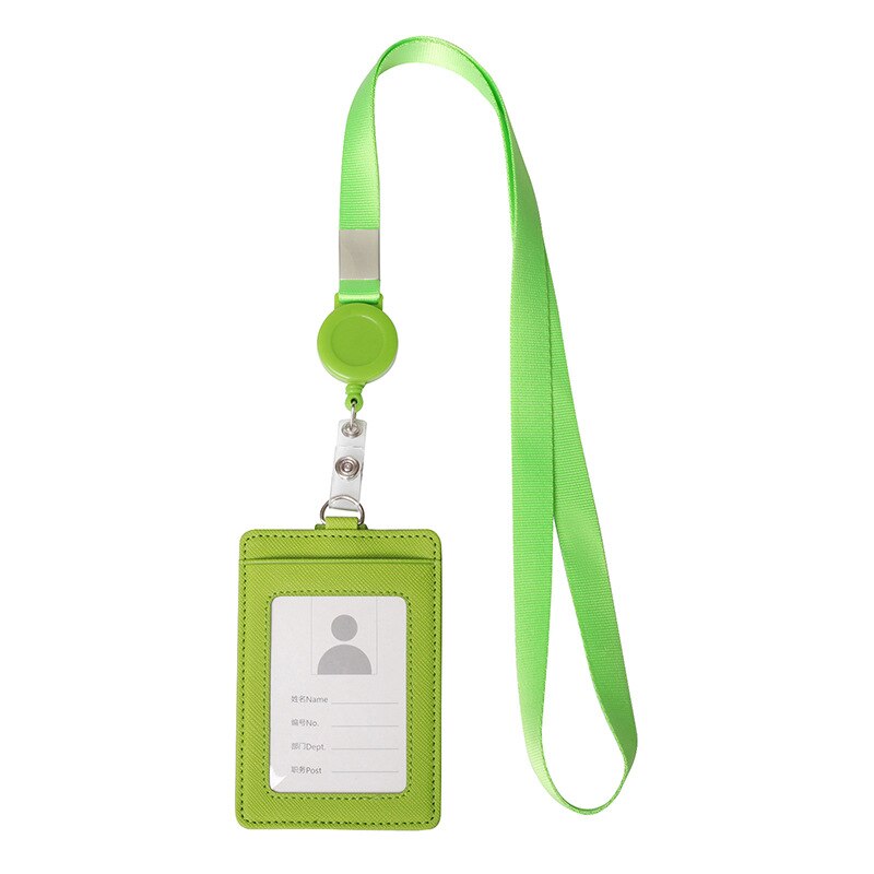 Retractable Lanyards Id Kaarthouder Pu Business Badge Kaarthouder Met Ketting Band Pass Case Cover Bedrijf & Kantoorbenodigdheden: NO.4