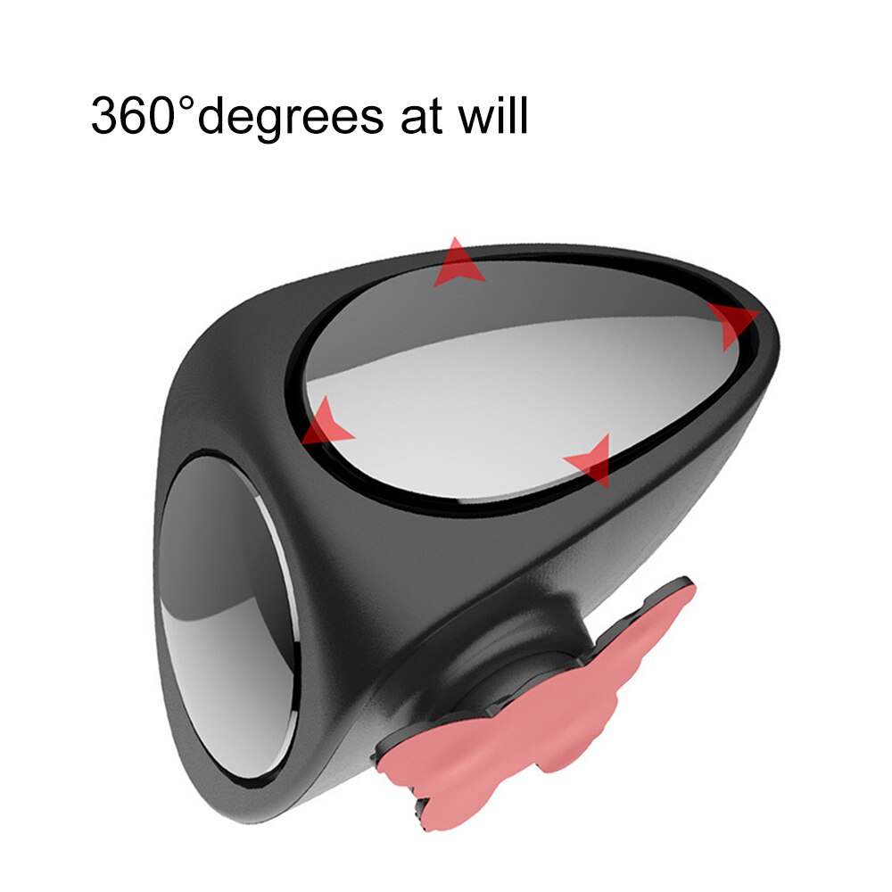 1 st 360 graders roterbar 2- sidig bil blindfläck konvex spegel bil exteriör backspegel säkerhetstillbehör