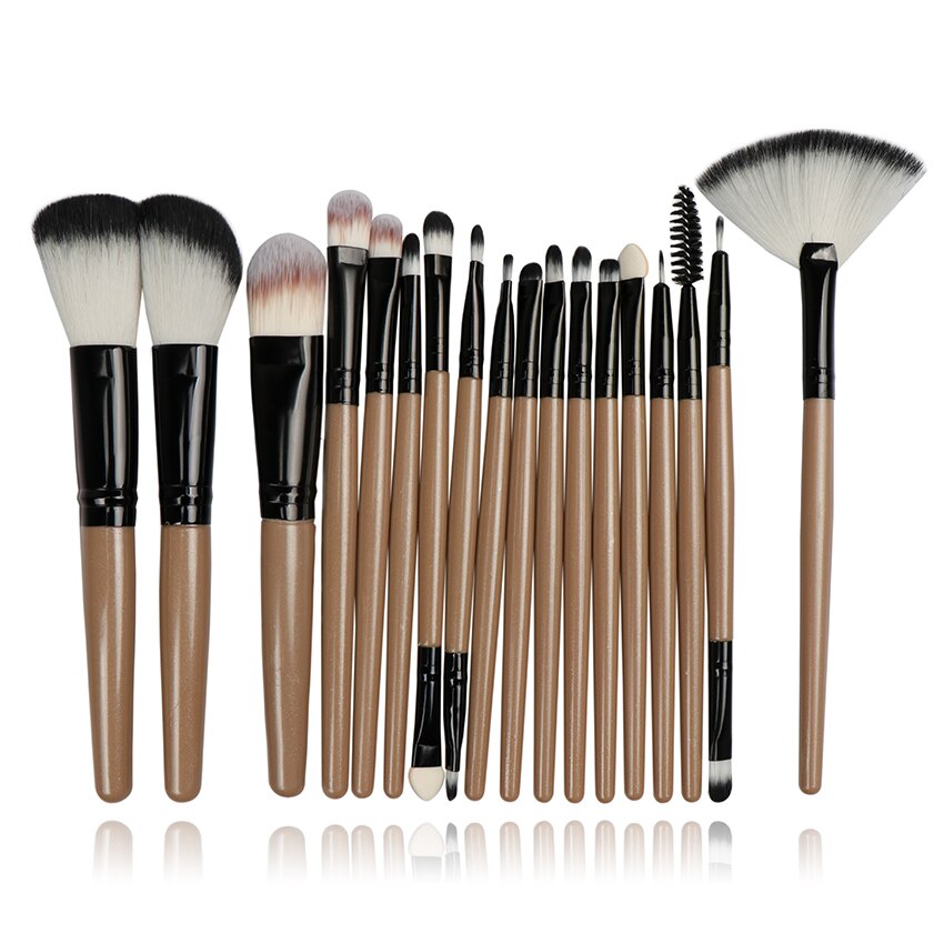 Lemoda-Juego de brochas de maquillaje , Kit de pinceles de maquillaje para base en polvo, sombra de ojos, herramientas cosméticas: YELLOW