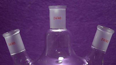 Rondbodemkolf, 2000 ML, 24/40, Drie Hals, 3 Hals, 2L, Lab Kolf 24/40