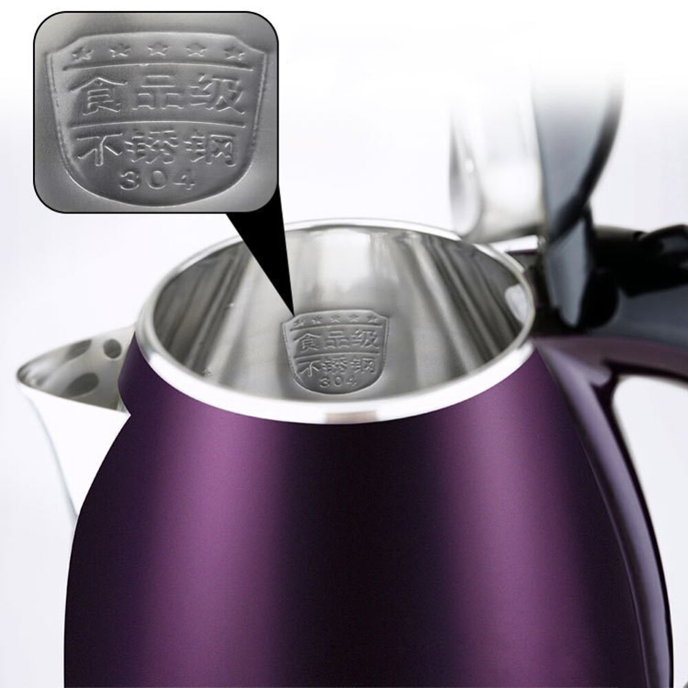 2L Electric Kettle Stainless Steel Electric Auto Cut Off Anti-dry Protection Kettle Home Electric Appliances
