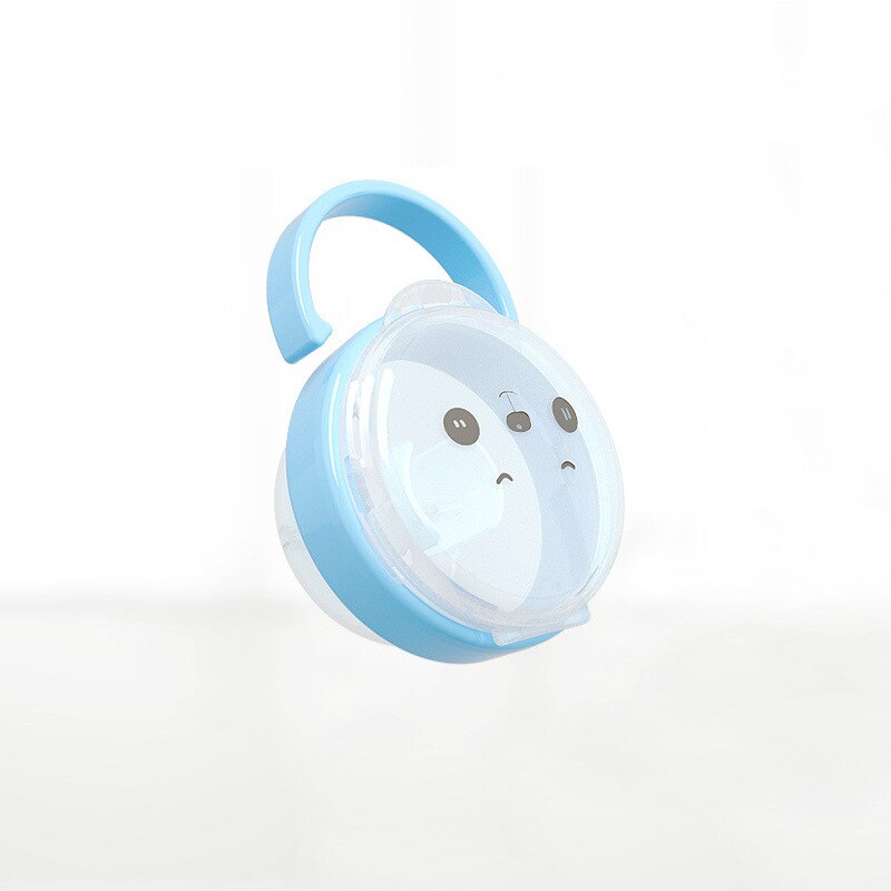 1Pcs Opbergdoos Voor Baby Pacifer Leuke Cartoon Stofdicht Baby Tepel Opbergdoos Babyvoeding Levert: Blauw