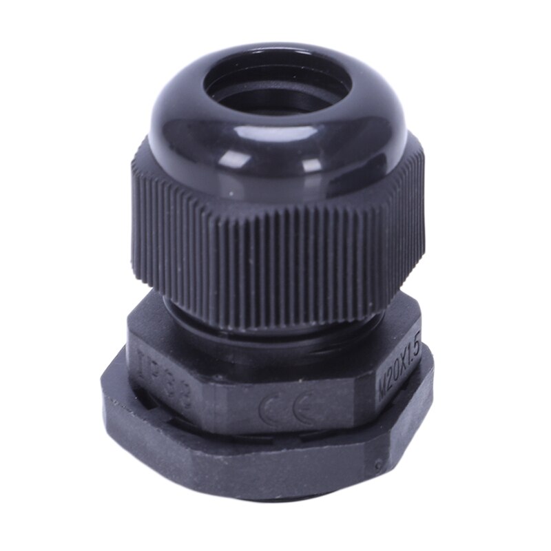 50x M18 X 1.5mm Black Waterproof Cable Gland Connector – 5-10mm Cable Dia