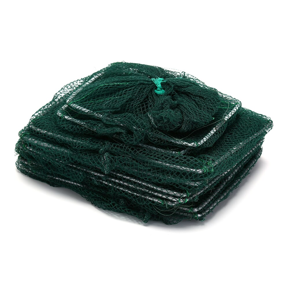 Crab Crayfish Lobster Catcher Live Trap Fish Net Eel Prawn Shrimp Lure Nets 11 intervals Foldable Nylon Fishing Net 3.5m
