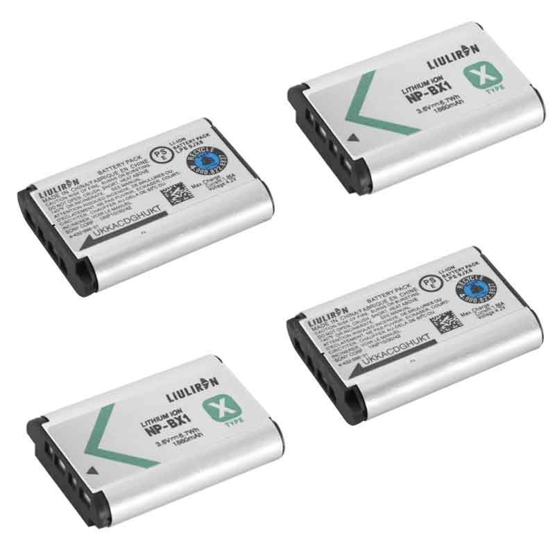 Oryginalny LIULIRON 1860mAH NP-BX1 NPBX1 NP BX1 Bateria Bateria robić Sony fdr x3000 HDR jak300 DSC rx100 iii zv-1 DSC RX1 RX100iii: 4bateria