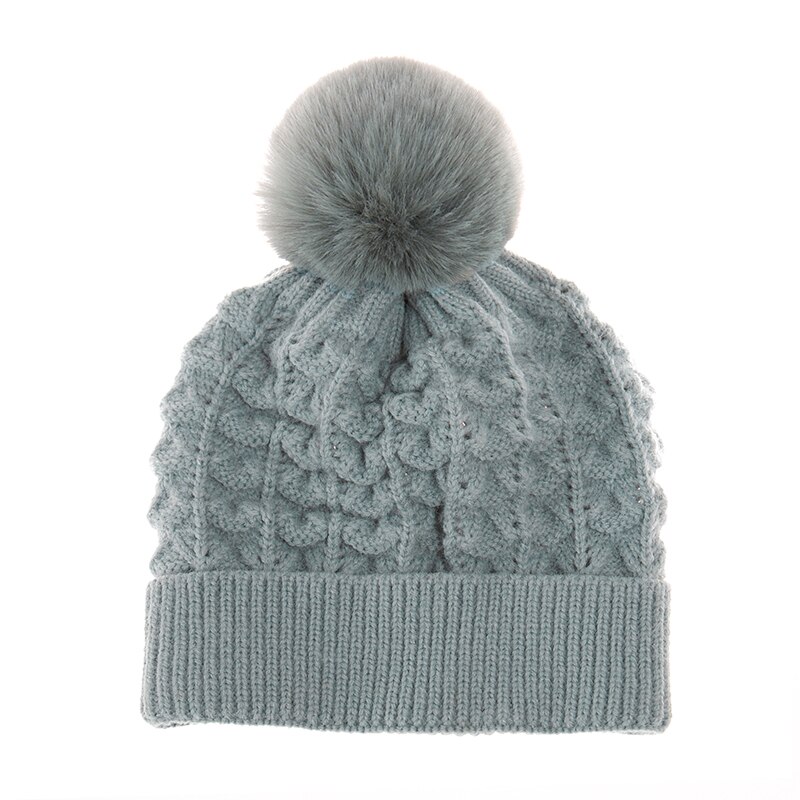 FOXMOTHER-gorrito a cuadros liso para mujer, gorra tejida, color negro, rosa, gris, amarillo, para invierno: Gris