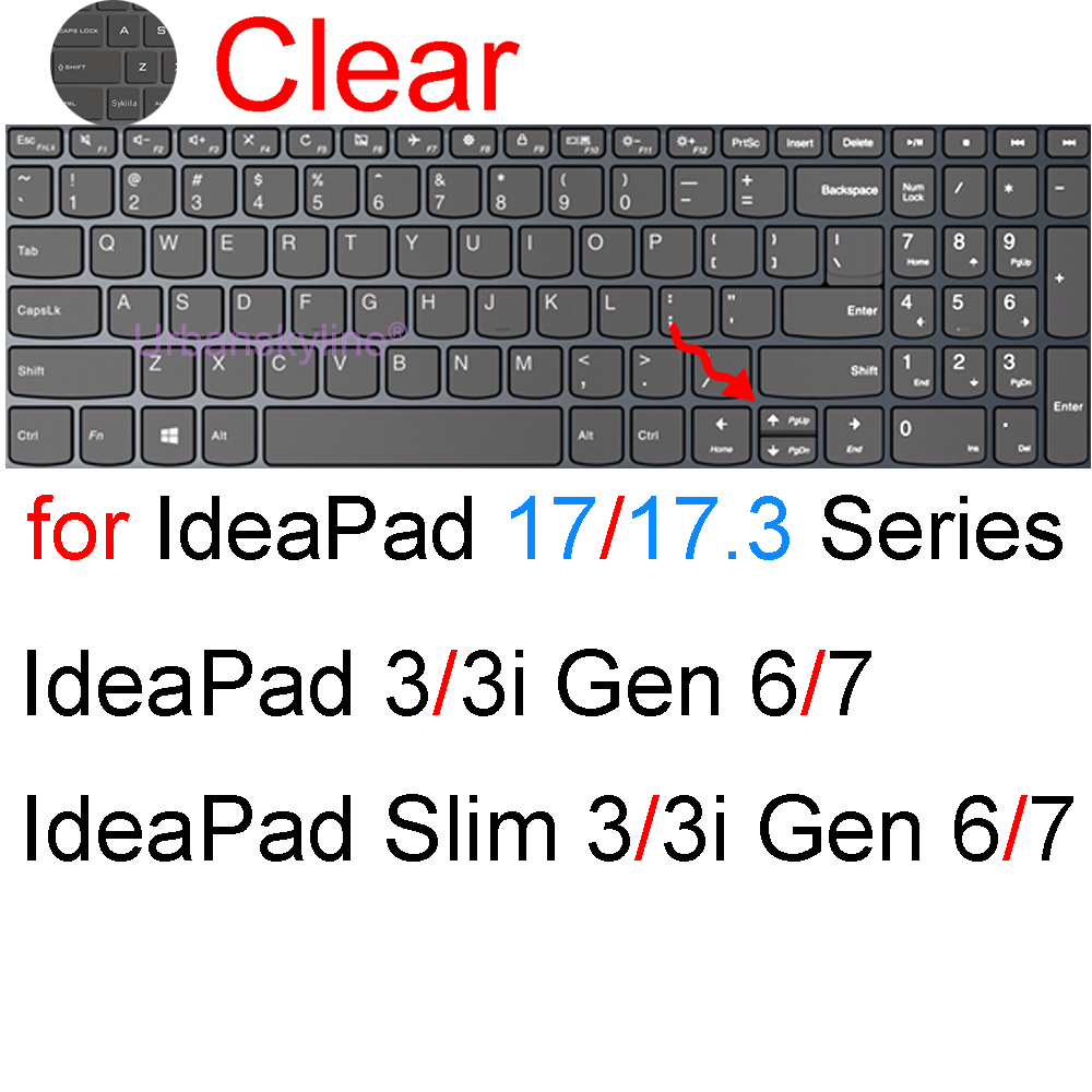 Tastaturabdeckung für Lenovo IdeaPad 3i schlank 3 Profi 5i biegen 5 1 1i Gen 9 8 7 6 14 15 15,6 16 17 Zoll Silikon-Schutzhülle: Weiß