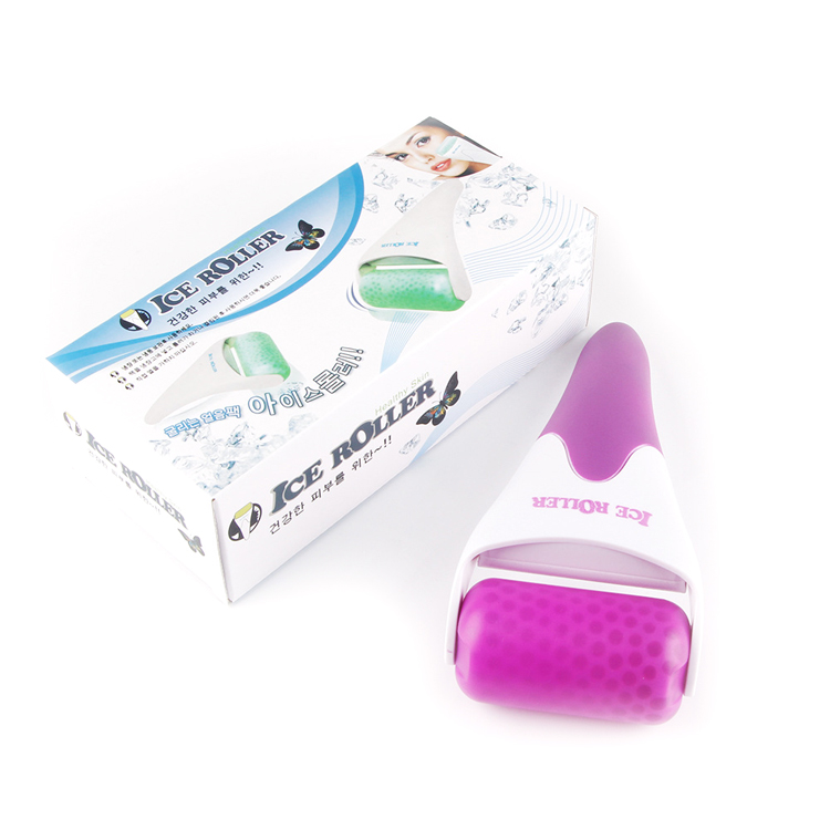 Rouleau de glace pour Massage du visage, Anti-âge, lifting de la peau, soulagement de la douleur, refroidissement des yeux, du corps, gel Facial, Massage Spa: purple