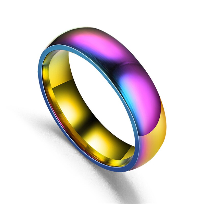 Modyle Rainbow Stainless Steel Ring for Women Jewelry Accessories: 13