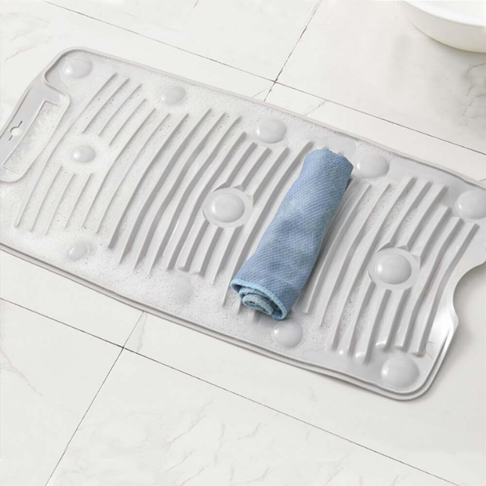 Práctica herramienta de lavandería fácil de almacenar, lavadero plegable portátil de uso doméstico, Mini tapete de lavandería antideslizante de silicona, Tabla de lavar