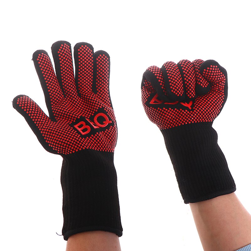 1 Paar Bbq Grill Handschoenen Hittebestendige Gmg Materiaal 1472 ℉ Siliconen Antislip Koken Bakken Barbecue Oven handschoenen