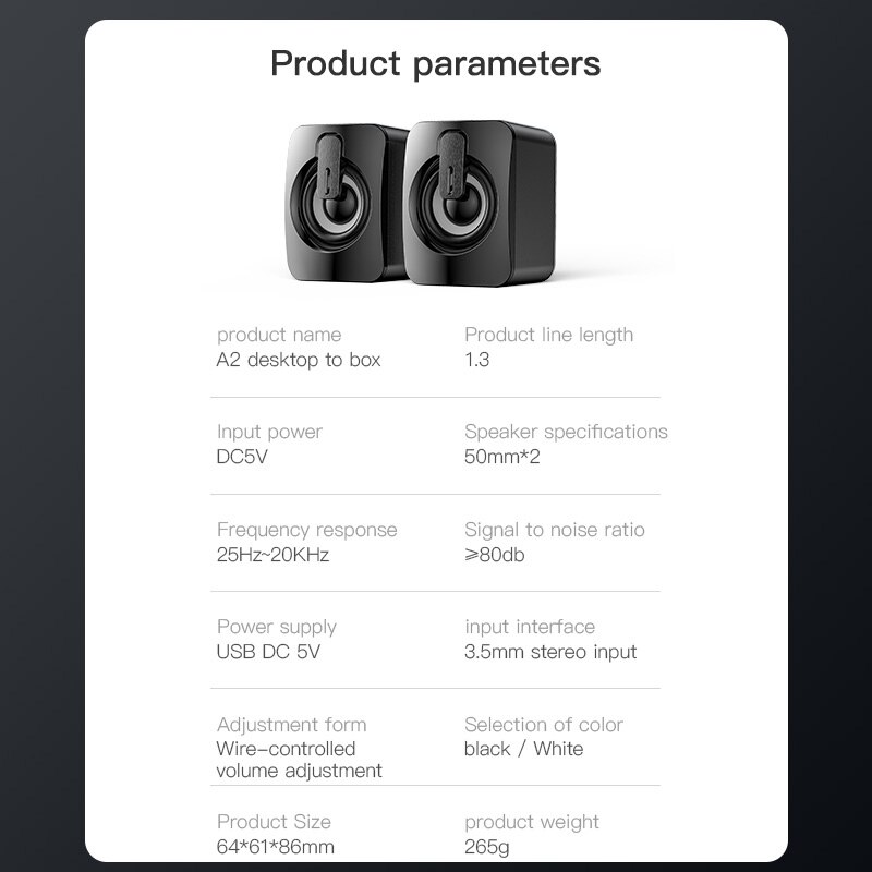 Computer Schreibtisch Lautsprecher verdrahtet USB Mini Subwoofer Audio- Lautsprecher Stereo umgeben Tiefem Bass Heimkino Multimedia Lautsprecher