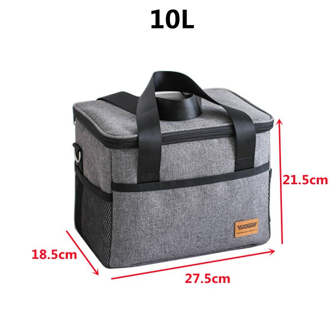 Männer Kühltasche Tragbare Picknick Schulter Isolierte Taschen Tote eis pack Trinken Lebensmittel Bier Lagerung Container Kühlschrank: Gray-2