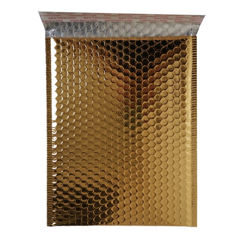 50/30/10/5PCS Gold Plating Paper Bubble Envelopes Bags Mailers Padded Envelope Bubble Mailing Bag Different Quantity