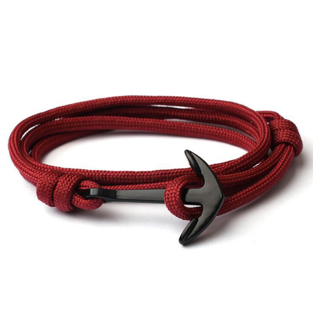 Eif Dock-pulsera hecha a mano en 15 colores para hombre y mujer, pulsera de ancla a la , accesorios de cuerda, joyería masculina,