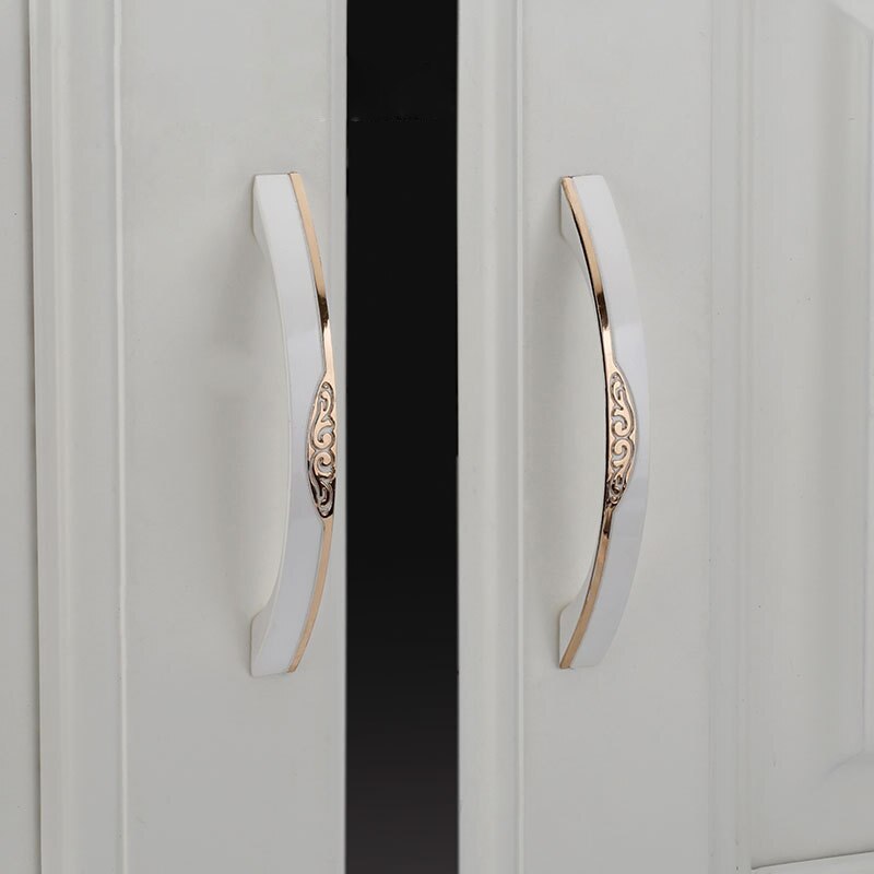 High Grade European Style Silver Kitchen Cabinet Handles Drawers Wine Cabinet Bedroom Interior Door Handle Drawer Flush Handles