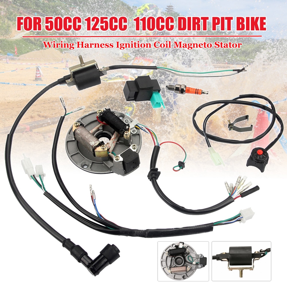 Stator magnétique pour faisceau de câbles 50 70 125cc 110, bobine d'allumage de moto, pièces de bobine d'allumage