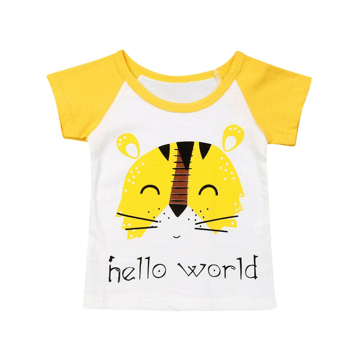 Baby Zomer Kleding Mode Kids Baby Jongen Meisje T-shirts Cartoon Print Korte Mouw Tops T-shirt Katoenen Kleding 0-4Y: Tiger / 3T