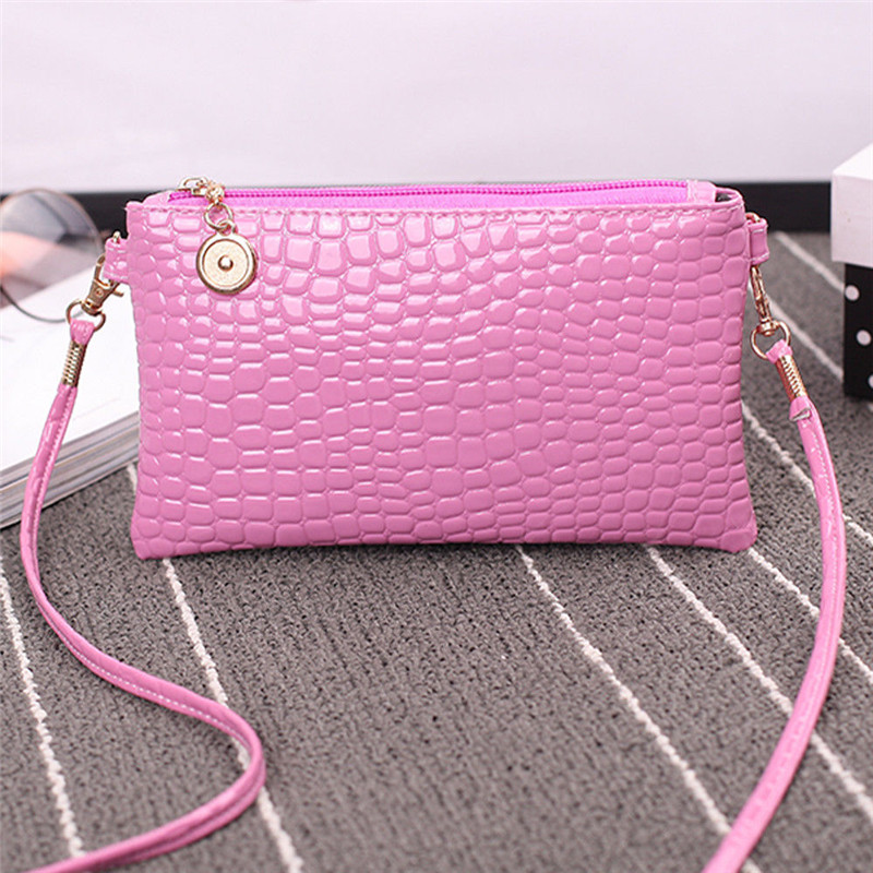 Women Casual Solid Shoulder Bag Tote Handbag Messenger Mini Bags Clutch Coin Purse One Size For Girls: Purple 