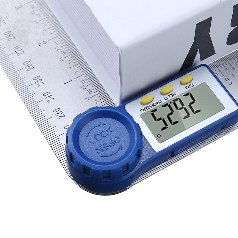 200mm Digital Protractor 360 Degree Angle Finder Stainless Steel Inclinometer Digital Scale Electronic Level Ruler Goniometer